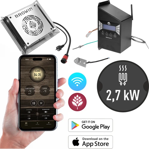 Set de module cu controler Wi‑Fi - dragON IQ 2,7 kW, pentru afumătoare de grădină