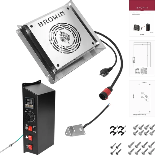 Set de module cu termostat digital - dragON 2,7 kW, pentru afumătoare de grădină - 2
