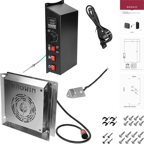 Set de module electrice cu controler digital - dragON 1,5 kW, pentru afumătoare de grădină - 2