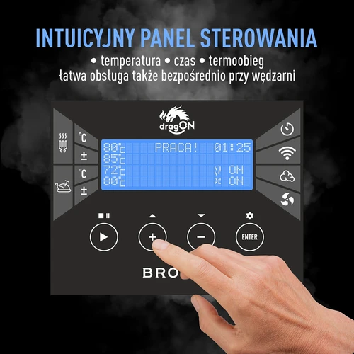 Set de module electrice cu controler Wi‑Fi – dragON IQ 1,5 kW, pentru afumătoare de grădină - 8