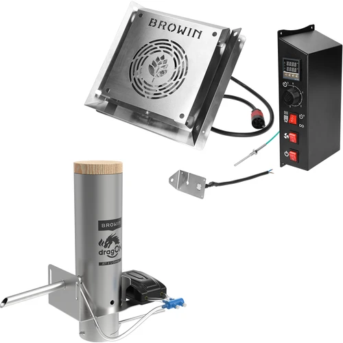 Set dragON pentru afumătoare - module electrice cu controler digital și generator de fum JET 2 LONG
