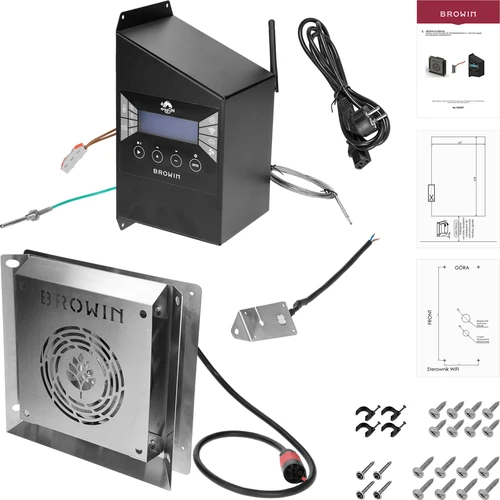 Set dragON pentru afumătoare - module IQ cu Wi‑Fi și generator de fum JET 2 LONG cu cenușar - 2