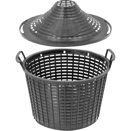 Set pentru vinificație de bază: damigeană de sticlă 10 L, în coș din material plastic, cu dop și tub de fermentație - 6