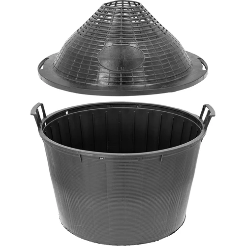 Set pentru vinificație de bază: damigeană de sticlă 34 L, în coș din plastic, cu dop și barbotieră - 6