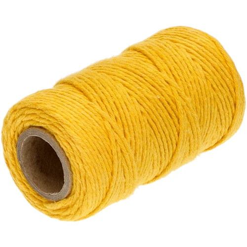 Sfoară de bumbac galbenă 2 mm/55 m/100 g - 2