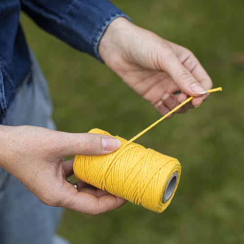 Sfoară de bumbac galbenă 2 mm/55 m/100 g - 6