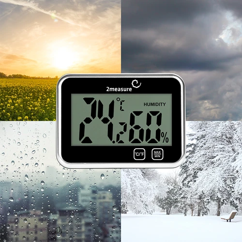 Stație meteo – electronică, fără fir, neagră - 12