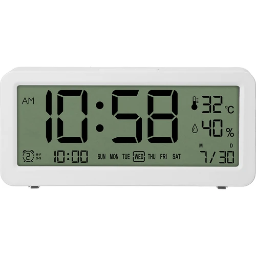 Stație meteo electronică Soens - albă, cu ceas și calendar - 2