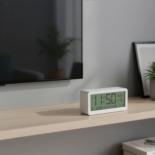 Stație meteo electronică Soens - albă, cu ceas și calendar - 9