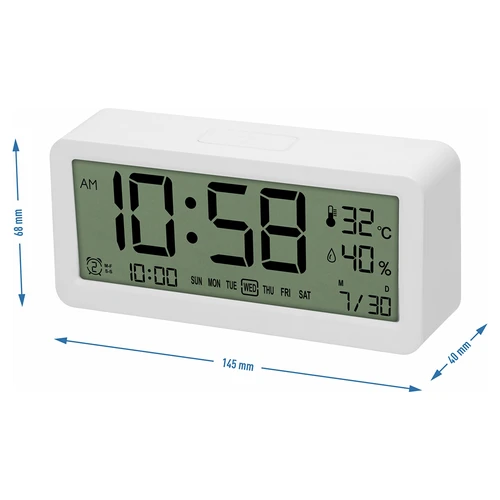 Stație meteo electronică Soens - albă, cu ceas și calendar - 6