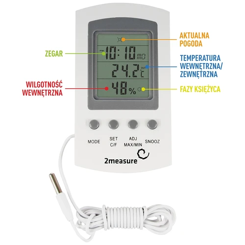 Stație meteo – electronică, sondă, albă - 5