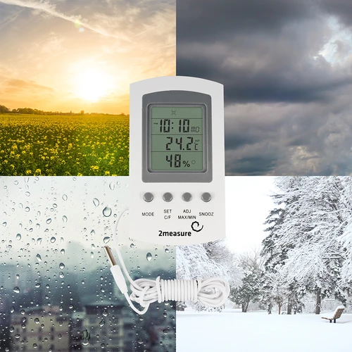 Stație meteo – electronică, sondă, albă - 13
