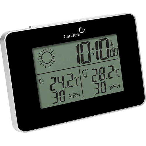 Stație meteo RCC – electronică, fără fir, cu senzor iluminat, neagră - 3