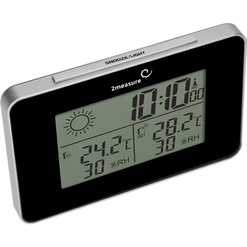 Stație meteo RCC – electronică, fără fir, cu senzor iluminat, neagră - 4