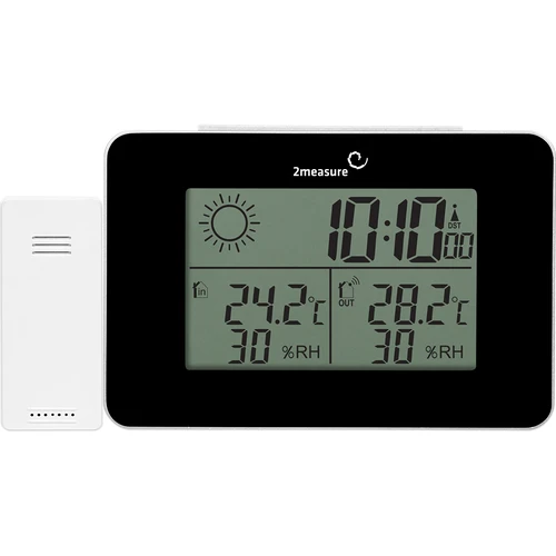 Stație meteo RCC – electronică, fără fir, cu senzor iluminat, neagră - 6