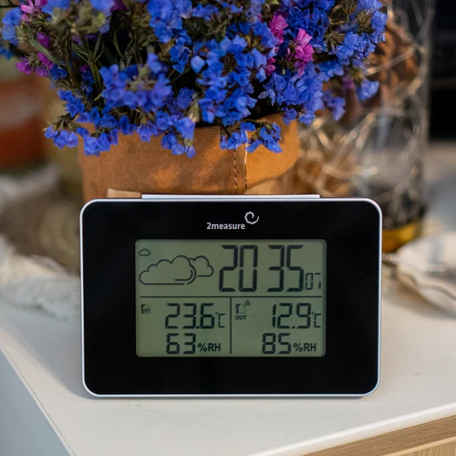 Stație meteo RCC – electronică, fără fir, cu senzor iluminat, neagră - 13