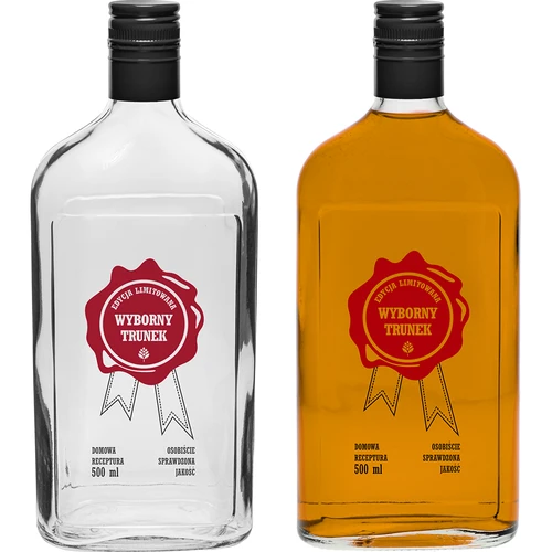 Sticlă 500 ml cu capac cu filet, inscripție „Wyborny Trunek”, 1 bucată. - 4