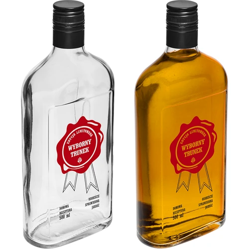 Sticlă 500 ml cu capac cu filet, inscripție „Wyborny Trunek”, 1 bucată. - 5