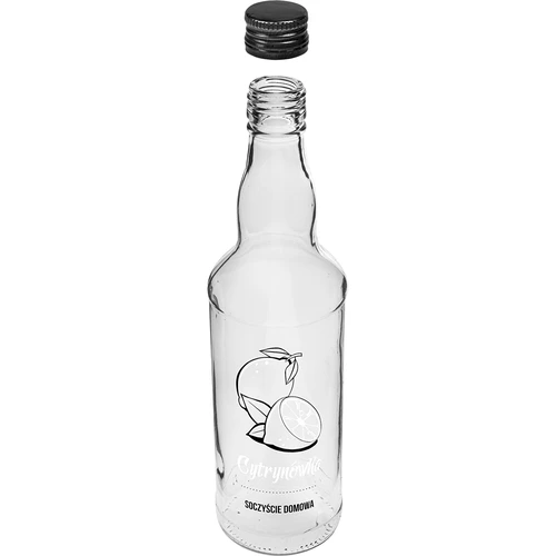 Sticlă 500 ml cu capac cu filet, inscripție „Cytrynówka”, 1 bucată - 3