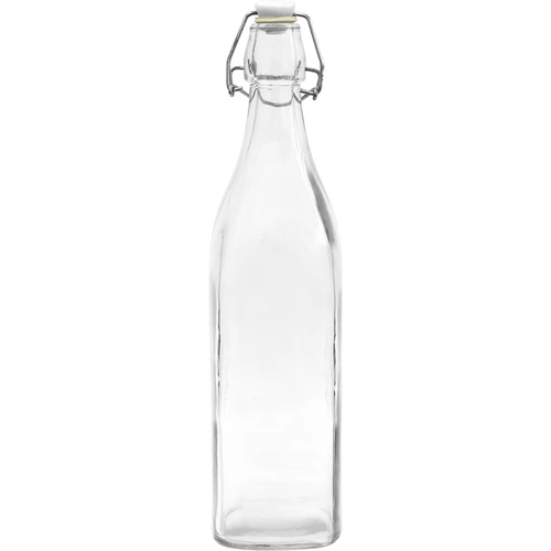 Sticlă 1 L cu închidere ermetică - pătrată