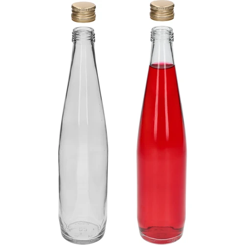 Sticlă Club 500 ml cu capac filetat auriu, set de 6 buc. - 5