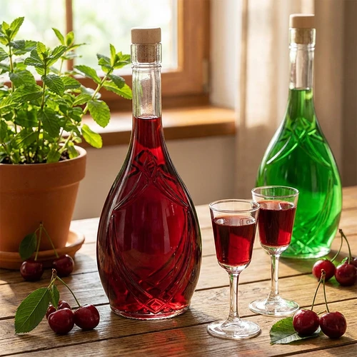 Sticlă decorativă ICONA 500 ml, cu dop tip ciupercă, 1 bucată - 6