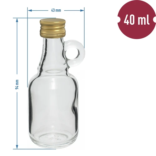 Sticlă Galon 40ml cu capac - 10 buc. - 4