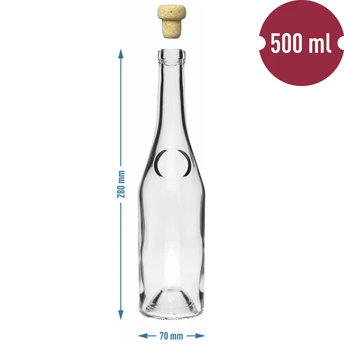 Sticla Herbowa 500 ml cu dop tip ciupercuță, 1 bucată - 6