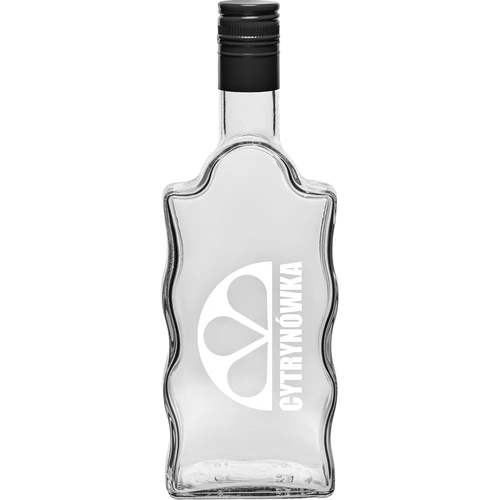 Sticlă Klasztorna 500 ml cu capac cu filet și inscripție „Cytrynówka”, model 2