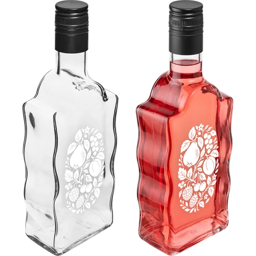 Sticlă Klasztorna 500 ml cu capac și imprimeu „Fructe”, model 1 - 4