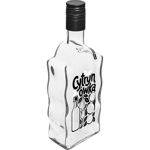 Sticlă Klasztorna 500 ml cu capac înfiletabil și inscripția „Cytrynówka”, model 1