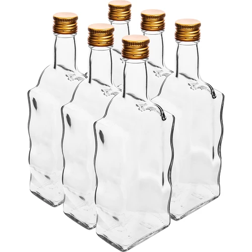 Sticlă Mănăstirească 500 ml, cu capac, albă - 6 buc.