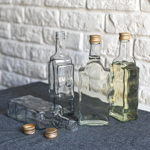 Sticlă Mănăstirească 500 ml, cu capac, albă - 6 buc. - 5
