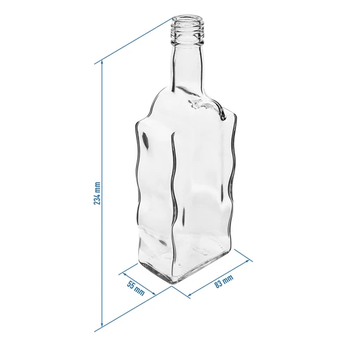 Sticlă Mănăstirească 500 ml, cu capac, albă - 6 buc. - 4