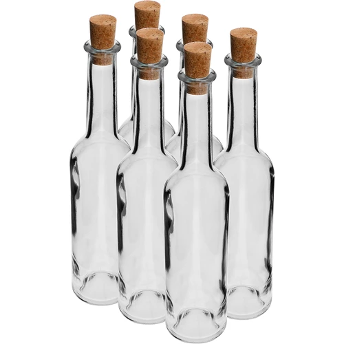 Sticlă pentru lichior 350 ml 6 buc. + 6 dopuri