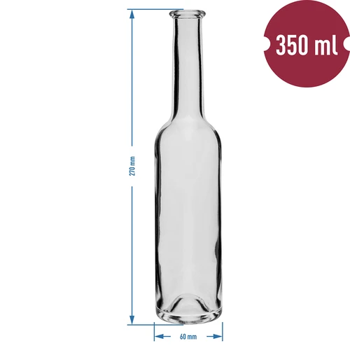 Sticlă pentru lichior 350 ml 6 buc. + 6 dopuri - 6