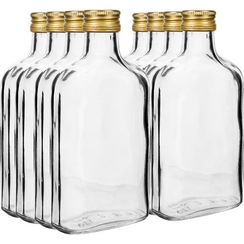 Sticlă pentru lichioruri ploscuță 100 ml + capac 8 buc. - 2