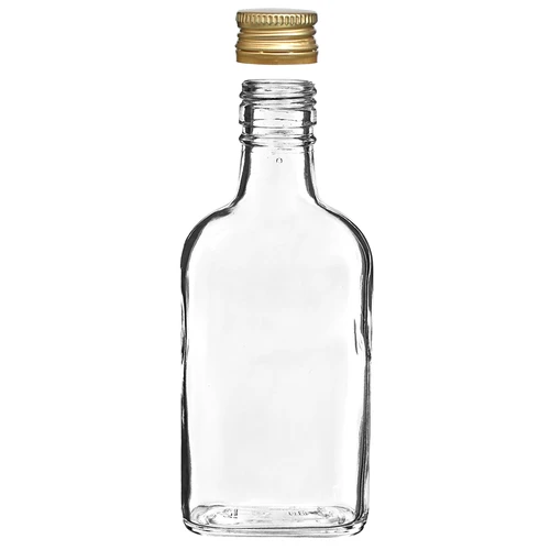 Sticlă pentru lichioruri ploscuță cu capac 200 ml 10 buc - 3