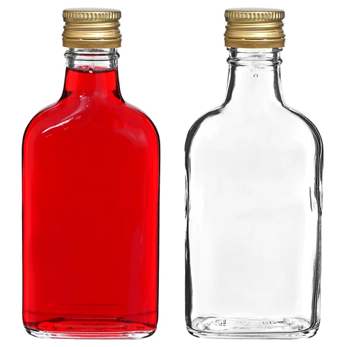 Sticlă pentru lichioruri ploscuță cu capac 200 ml 10 buc - 5