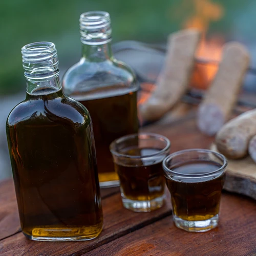 Sticlă pentru lichioruri ploscuță cu capac 200 ml 10 buc - 8