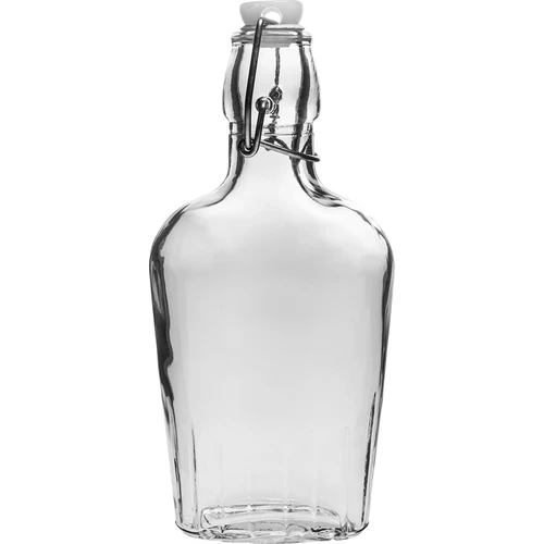 Sticlă plată 250 ml cu închidere ermetică