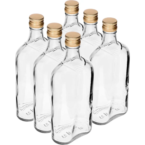 Sticlă Ploscă 500 ml cu capac, 6 buc. - 9