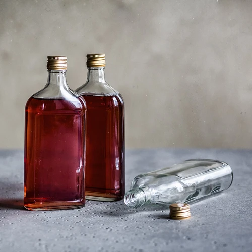 Sticlă Ploscă 500 ml cu capac, 6 buc. - 12