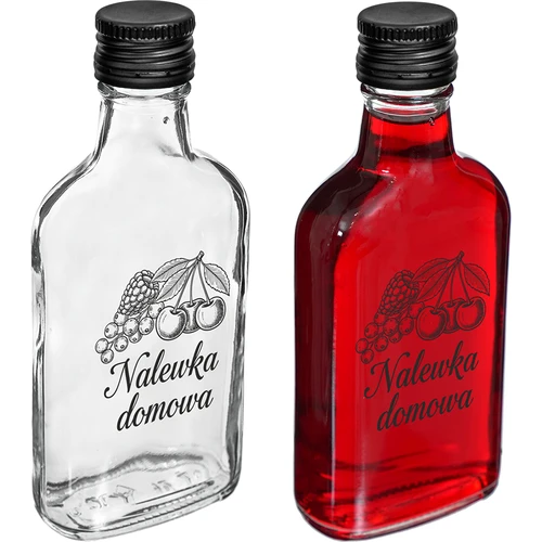 Sticlă tip ploscă 200 ml, cu capac cu filet, inscripția „Lichior de casă”, 1 buc. - 2