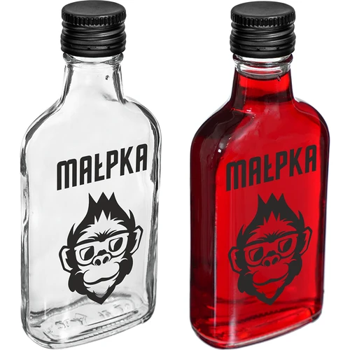 Sticlă ploscuță 200 ml cu capac, imprimeu „Maimuțică”, 1 buc. - 2