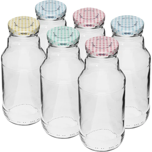 Sticlă TO pentru suc 330 ml cu capac fi 43 - 6 buc.
