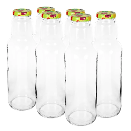 Sticlă TO pentru suc 750ml cu capac fi43 - 6 buc.
