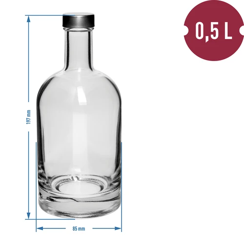 Sticlă Miss Barku 500 ml cu capac cu filet, 1 buc. - 2