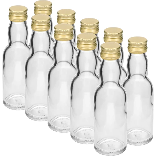 Sticlă „Maluch” cu capac auriu, 40 ml, 10 buc.