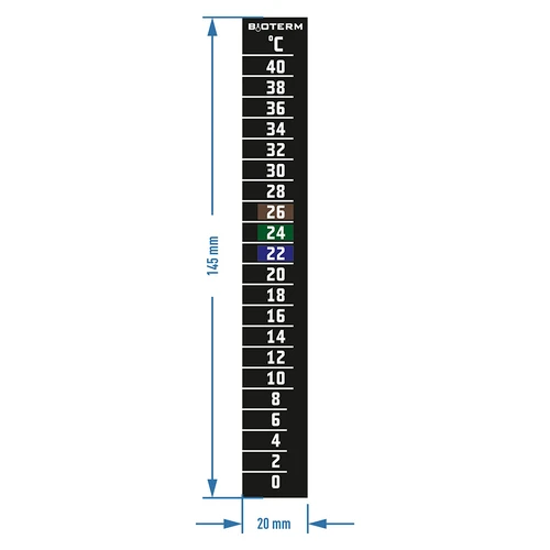 Termometru cu cristale lichide (0°C până la +40°C) 15cm - 2